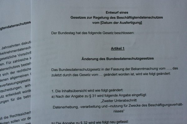 Gesetzesentwürfe für den Beschäftigtendatenschutz liegen schon bereit