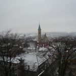 Wer auf der Feuerleiter steht - Aussicht auf die Stadt